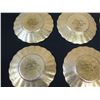 Image 13 : Qty 8 Lesley Roy Hand Illuminated Minstrel Angels Fluted Plates in 24kt Gold 8" dia