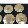 Image 14 : Qty 8 Lesley Roy Hand Illuminated Minstrel Angels Fluted Plates in 24kt Gold 8" dia