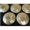 Image 15 : Qty 8 Lesley Roy Hand Illuminated Minstrel Angels Fluted Plates in 24kt Gold 8" dia