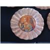 Image 3 : Qty 8 Lesley Roy Hand Illuminated Minstrel Angels Fluted Plates in 24kt Gold 8" dia