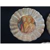 Image 4 : Qty 8 Lesley Roy Hand Illuminated Minstrel Angels Fluted Plates in 24kt Gold 8" dia