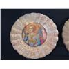 Image 9 : Qty 8 Lesley Roy Hand Illuminated Minstrel Angels Fluted Plates in 24kt Gold 8" dia