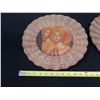 Image 10 : Qty 2 Lesley Roy Hand Illuminated Renaissance Minstrel Angels Fluted Plates in 24kt Gold 12" dia