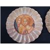 Image 2 : Qty 2 Lesley Roy Hand Illuminated Renaissance Minstrel Angels Fluted Plates in 24kt Gold 12" dia