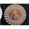 Image 3 : Qty 2 Lesley Roy Hand Illuminated Renaissance Minstrel Angels Fluted Plates in 24kt Gold 12" dia