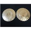 Image 6 : Qty 2 Lesley Roy Hand Illuminated Renaissance Minstrel Angels Fluted Plates in 24kt Gold 12" dia