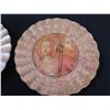 Image 4 : Qty 2 Lesley Roy Hand Illuminated Renaissance Minstrel Angels Fluted Plates in 24kt Gold 12" dia