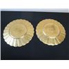 Image 6 : Qty 2 Lesley Roy Hand Illuminated Renaissance Minstrel Angels Fluted Plates in 24kt Gold 12" dia