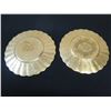 Image 6 : Qty 2 Lesley Roy Hand Illuminated Renaissance Minstrel Angels Fluted Plates in 24kt Gold 12" dia