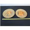 Image 9 : Qty 2 Lesley Roy Hand Illuminated Renaissance Minstrel Angels Fluted Plates in 24kt Gold 12" dia