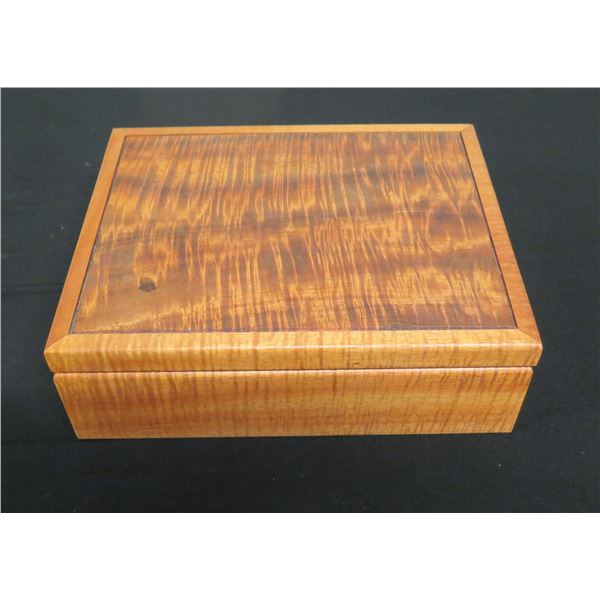 Koa Wood Jewelry Box by Bobby Yamauchi '14,  11" x 9" x 3.5"H