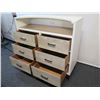 Image 8 : SmartStuff 5321001 Curved Dresser w/ 6 Drawers & Hutch Top w/ Outlet 48" x 18" x 44"H