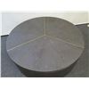 Image 2 : Stanley Furniture CARB-P2 Sundial Cocktail Table, Hollow Wood Base, Faux Shagreen 48" Dia, 17"H