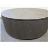 Image 3 : Stanley Furniture CARB-P2 Sundial Cocktail Table, Hollow Wood Base, Faux Shagreen 48" Dia, 17"H