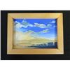 Image 1 : Small Painting on Canvas, Landscape by Kelly Sueda, Wood Framed 8.5" x 6.5" x 2"H
