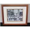 Image 1 : Waikiki Beach Patrol in front of Royal Hawaiian Hotel Photograph Circa 1925, Wood Framed 16" x 13"