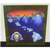 Image 1 : Islands of Hawaii, Image on Metal by Blaise Domino, Signed, Unframed 12" x 12"