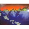 Image 4 : Islands of Hawaii, Image on Metal by Blaise Domino, Signed, Unframed 12" x 12"