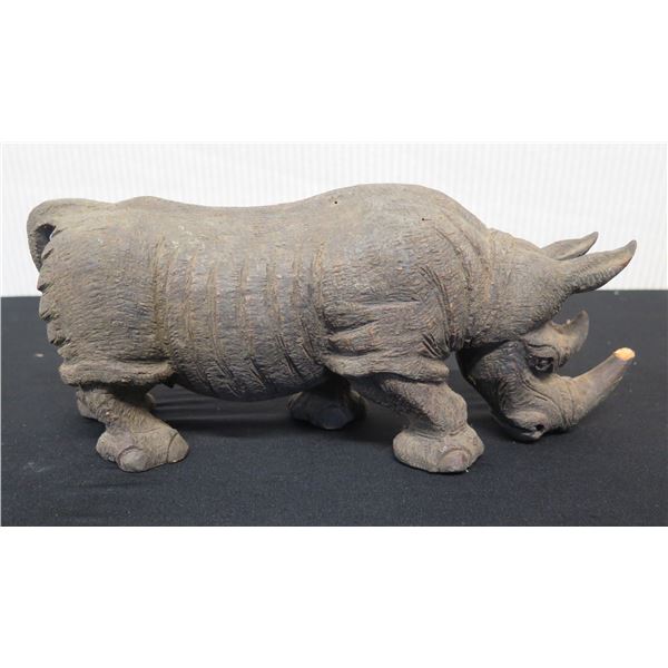 Rhinoceros Figurine (horn damaged) 12"L