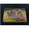 Image 2 : Vintage Black Box w/ Troika Scene Made in Russia & Fedoskino Winter Page Trinket Box, Misc Sizes