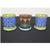 Image 1 : Qty 3 Victoria & Richard MacKenzie-Childs Glass Candle Holders