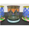 Image 2 : Qty 3 Victoria & Richard MacKenzie-Childs Glass Candle Holders
