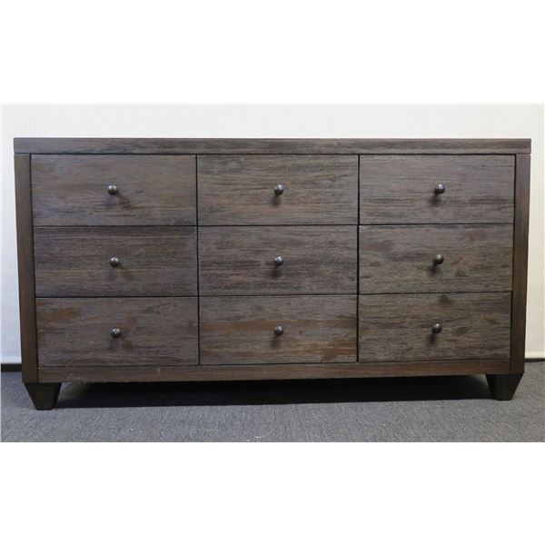 River Wash Wooden 9-Drawer Dresser 66" x 19" x 35"H