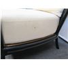 Image 8 : McGuire Black Framed Chair w/ White Upholstered Seat & Back 30" x 20" x 38"H