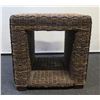 Image 1 : Woven Hollow Side Table 21" x 21" x 23"H