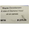 Image 7 : Oil Painting on Canvas, View of Diamond Head, Signed by WB Wayne Christiansen, 30" x 24" Unframed