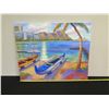 Image 8 : Oil Painting on Canvas, View of Diamond Head, Signed by WB Wayne Christiansen, 30" x 24" Unframed