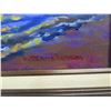 Image 3 : Original Painting on Canvas, Moonlit Ocean, Signed by Artist WB Wayne Christiansen, 25" x 21"