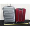 Image 17 : Qty 2 Delsey Rolling 4-Wheel Suitcases, Misc Sizes