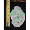 Image 18 : Jade Floral Décor on Wooden Stand 6" x 4" x 9.5"H in Hinged Box