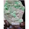 Image 9 : Jade Floral Décor on Wooden Stand 6" x 4" x 9.5"H in Hinged Box
