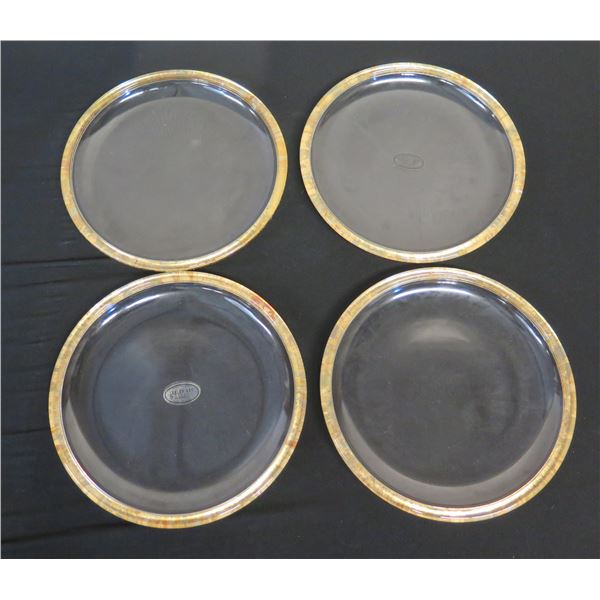 Qty 4 Leslie Roy Designs Plates Signed by Artist 10" Dia