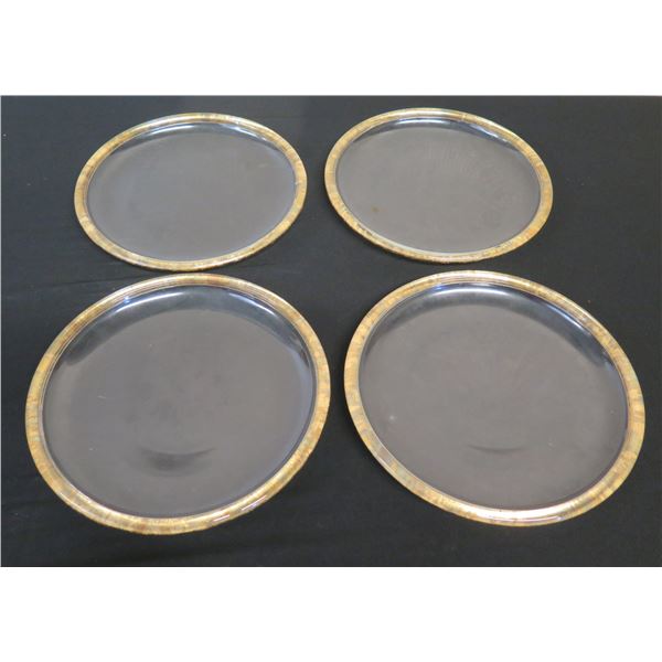 Qty 4 Leslie Roy Designs Plates Signed by Artist 10" Dia