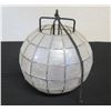 Image 1 : Hanging Faceted Ball Lamp 10"dia, 7"H