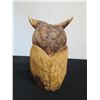 Image 2 : Carved Wooden Owl 9" x 14"H