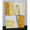 Image 1 : Yellow Bird II Original Painting on Canvas by Artist Endicott, Unframed 9.5" x 13"
