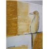 Image 2 : Yellow Bird II Original Painting on Canvas by Artist Endicott, Unframed 9.5" x 13"