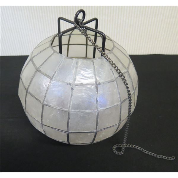 Hanging Faceted Ball Lamp  10"dia, 7"H