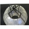 Image 2 : Hanging Faceted Ball Lamp  10"dia, 7"H