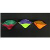Image 1 : Qty 3 Decorative Glass Bowls by Artist Dale Chihuly, Approx. 5" to 7" Dia, 5.5" H