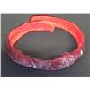 Image 1 : Red w/ Purple Feather Lei Hatband 7.5"dia