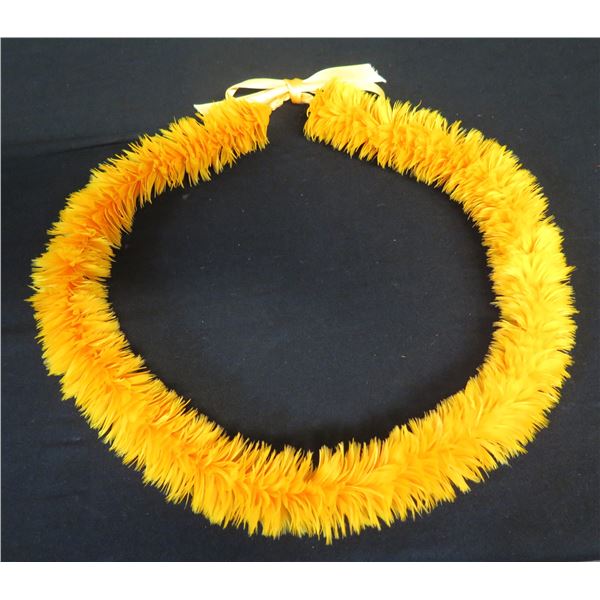 Yellow Feather Lei 13"dia