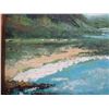 Image 3 : Original Art on Canvas, Oceanscape, by Artist Young (?) Framed 18" x 16"