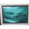 Image 2 : Manatee Art on Ceramic Tile by Wyland, Framed 14" x 14"