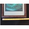 Image 7 : Manatee Art on Ceramic Tile by Wyland, Framed 14" x 14"