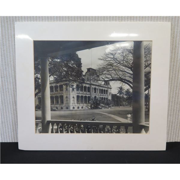 Iolani Palace Photographic Image, Matted 17" x 14"